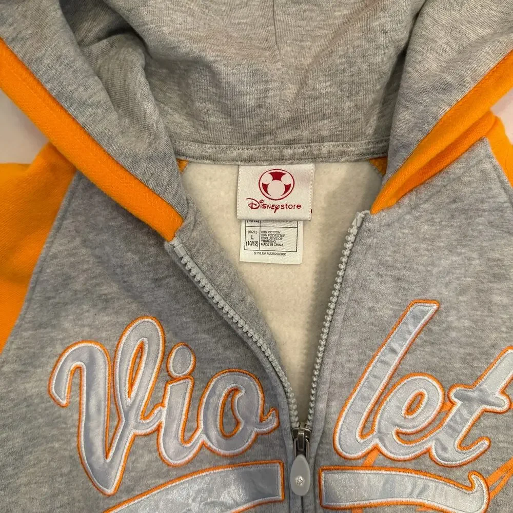 new disney store violet the incredibles full zip hoodie size large L